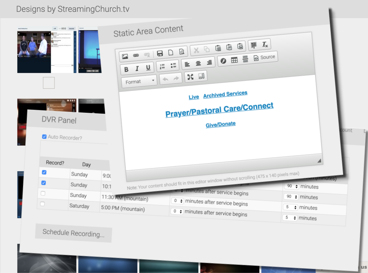 Customize your church streaming platform